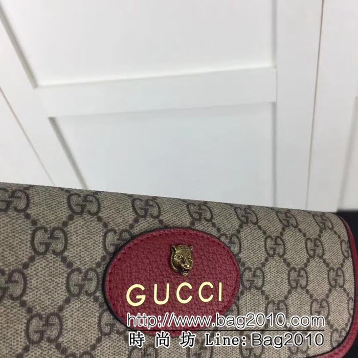 GUCCI古馳原單 新款專櫃品質原單貨實物實拍493930 啡pvc紅皮腰包 HY1089